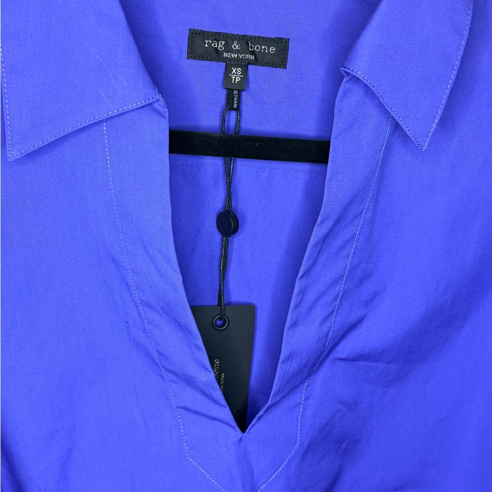 NWT Rag & Bone Royal Blue Blouse with Drawstring - Picture 3 of 6